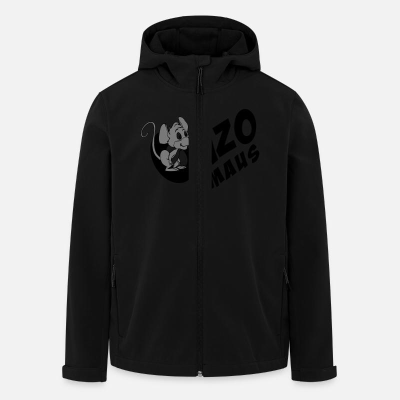 Ouzo Maus - Recycelte Männer Softshell-Jacke von Stanley/Stella - Schwarz