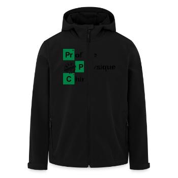 Elu prof de l'année - Physique Chimie - Veste softshell homme en polyester recyclé Stanley/Stella - noir - Devant - AI Model Male 185 light (185cm)