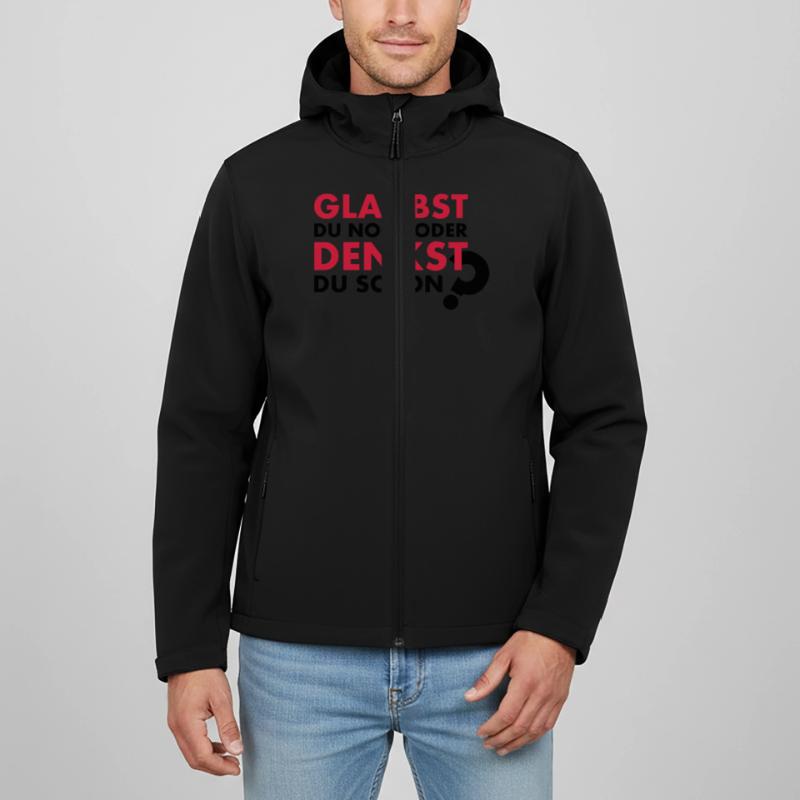 GLAUBST du noch oder DENKST du schon? Recycelte Männer Softshell-Jacke Discoverer von Stanley/Stella