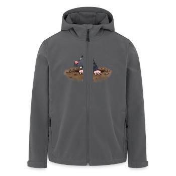 Maulwurf - Recycelte Männer Softshell-Jacke von Stanley/Stella - Schwarz - Vorne - AI Model Male 185 light (185cm)