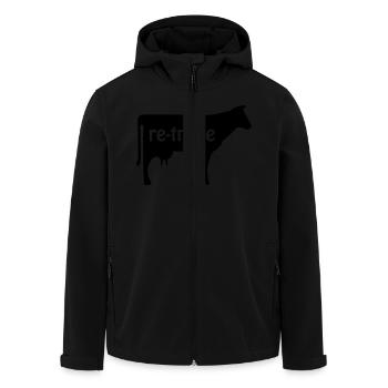 re-traite - Veste softshell homme en polyester recyclé Stanley/Stella - noir - Devant - AI Model Male 185 light (185cm)