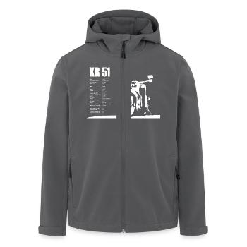 Simson Schwalbe Kr-51 - Recycelte Männer Softshell-Jacke von Stanley/Stella - Schwarz - Vorne - AI Model Male 185 light (185cm)