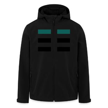 Linien 3 - Recycelte Männer Softshell-Jacke von Stanley/Stella - Schwarz - Vorne - AI Model Male 185 light (185cm)