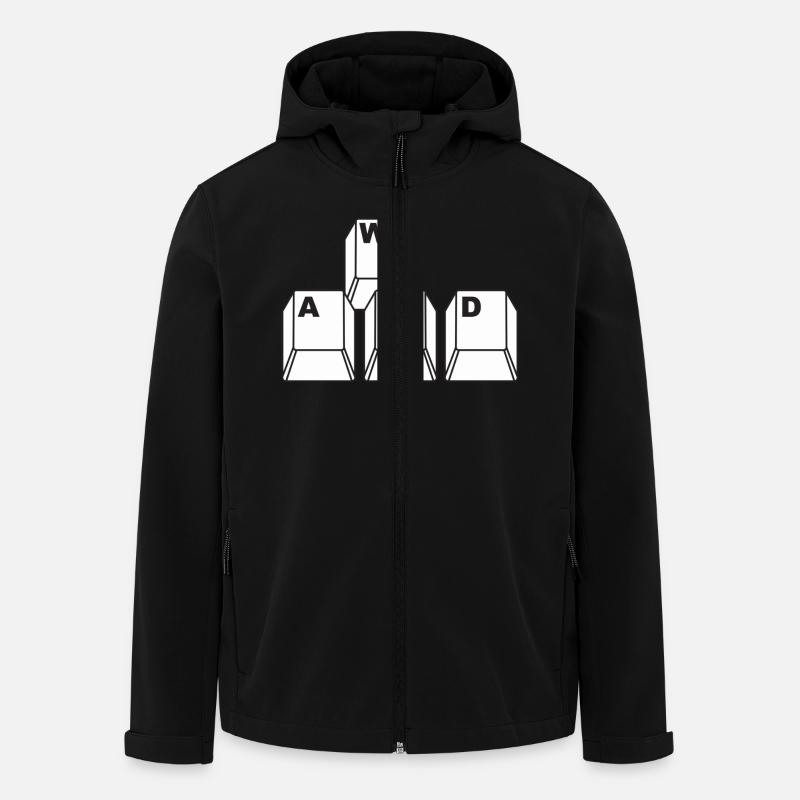 WASD Gamer - Recycelte Männer Softshell-Jacke von Stanley/Stella - Schwarz