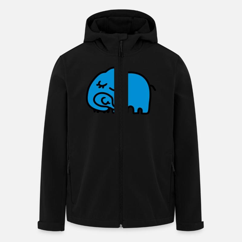 Mutter - Kind Elefant - Recycelte Männer Softshell-Jacke von Stanley/Stella - Schwarz