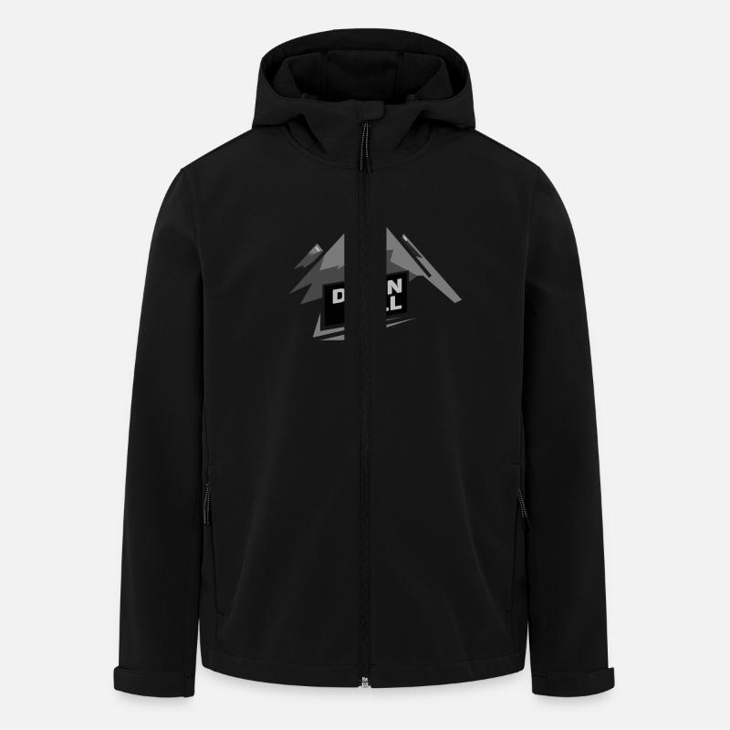 Downhill - Recycelte Männer Softshell-Jacke von Stanley/Stella - Schwarz