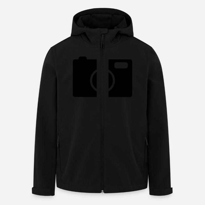 camera - Men’s Recycled Softshell Jacket by Stanley/Stella - black