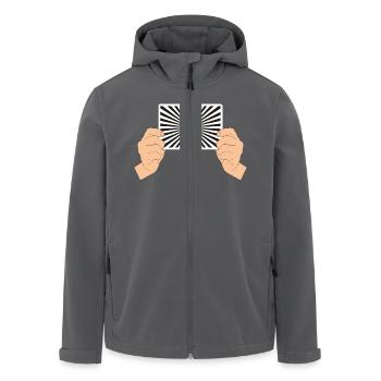 Siemensstern -handlich - Recycelte Männer Softshell-Jacke von Stanley/Stella - Schwarz - Vorne - AI Model Male 185 light (185cm)