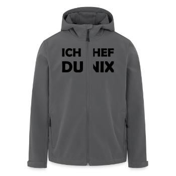ich chef du nix - Recycelte Männer Softshell-Jacke von Stanley/Stella - Schwarz - Vorne - AI Model Male 185 light (185cm)