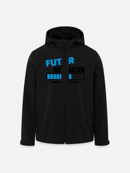 futur mécanicien - Veste softshell homme en polyester recyclé Stanley/Stella - noir