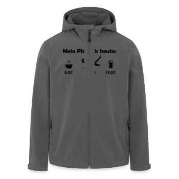 Mein Plan für heute: Segelfliegen Geschenk - Recycelte Männer Softshell-Jacke von Stanley/Stella - Schwarz - Vorne - AI Model Male 185 light (185cm)
