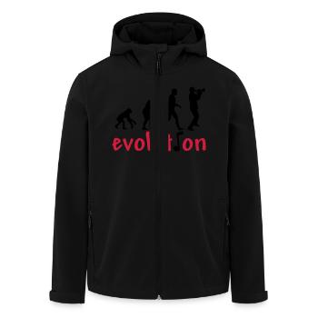 trumpet - Men’s Recycled Softshell Jacket by Stanley/Stella - black - Front - AI Model Male 185 light (185cm)