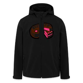 beefcake - Men’s Recycled Softshell Jacket by Stanley/Stella - black - Front - AI Model Male 185 light (185cm)