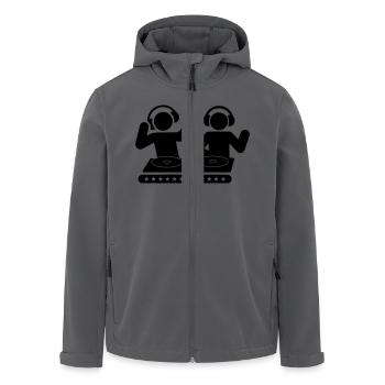 Double DJ - Recycelte Männer Softshell-Jacke von Stanley/Stella - Schwarz - Vorne - AI Model Male 185 light (185cm)
