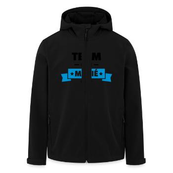 team du marié (vers.15) - Veste softshell homme en polyester recyclé Stanley/Stella - noir - Devant - AI Model Male 185 light (185cm)