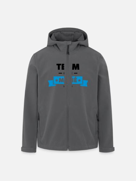 team du marié (vers.15) - Veste softshell homme en polyester recyclé Stanley/Stella - noir