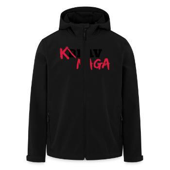 Krav Maga - Recycelte Männer Softshell-Jacke von Stanley/Stella - Schwarz - Vorne - AI Model Male 185 light (185cm)