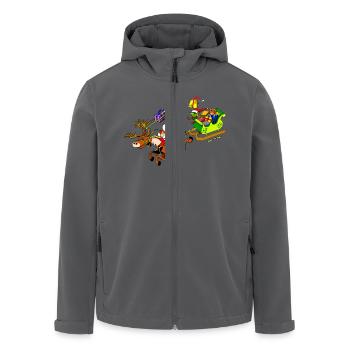 La livraison de cadeaux du Père Noël avec un - Veste softshell homme en polyester recyclé Stanley/Stella - noir - Devant - AI Model Male 185 light (185cm)