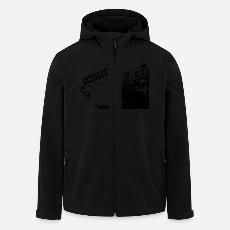 Amsterdam - Recycelte Männer Softshell-Jacke von Stanley/Stella - Schwarz