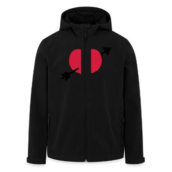 arrow - Men’s Recycled Softshell Jacket by Stanley/Stella - black - Front - AI Model Male 185 light (185cm)
