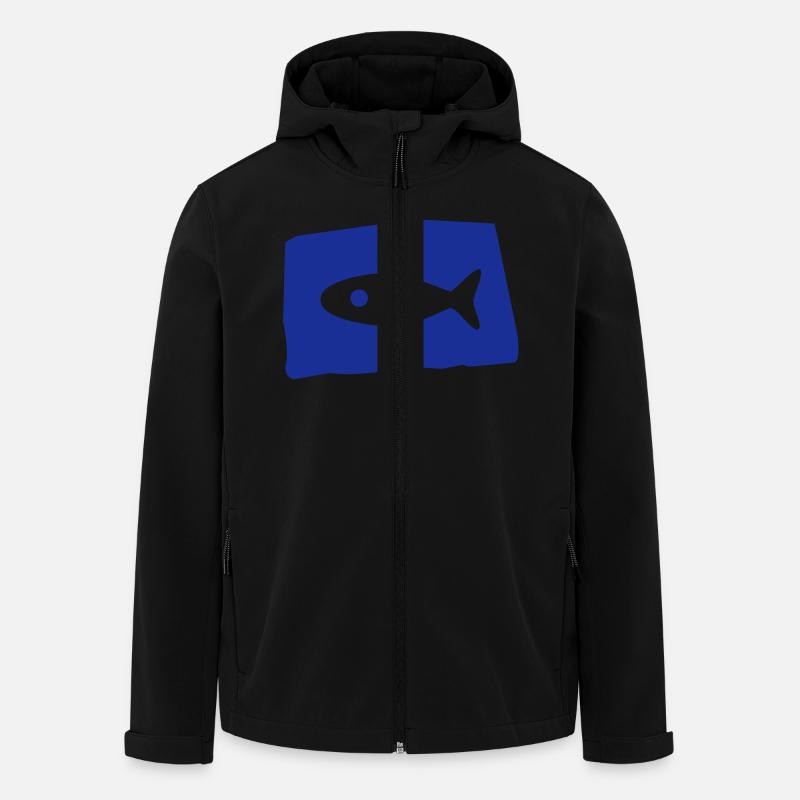 fisch2 - Veste softshell homme en polyester recyclé Stanley/Stella - noir