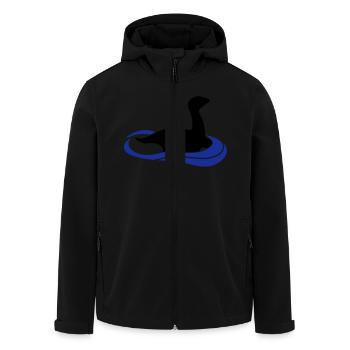 Dinosaur loch ness monster in the water - Men’s Recycled Softshell Jacket by Stanley/Stella - black - Front - AI Model Male 185 light (185cm)