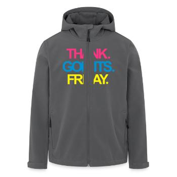 It's Friday! - Men’s Recycled Softshell Jacket by Stanley/Stella - black - Front - AI Model Male 185 light (185cm)