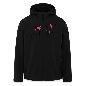 Baby Skull - Love - street art - Men’s Recycled Softshell Jacket by Stanley/Stella - black - Front - AI Model Male 185 light (185cm)