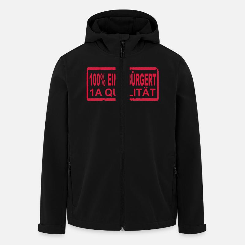100% eingebürgert - Recycelte Männer Softshell-Jacke von Stanley/Stella - Schwarz