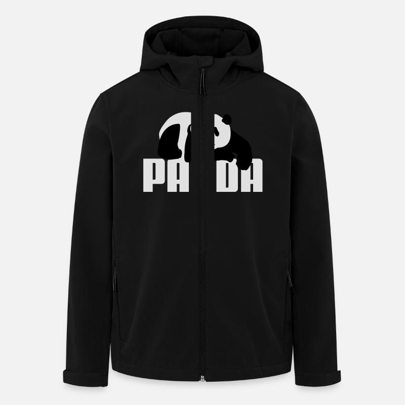 Panda - Men’s Recycled Softshell Jacket by Stanley/Stella - black