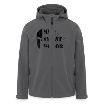 sweat mud honor Sparta - Recycelte Männer Softshell-Jacke von Stanley/Stella - Schwarz - Vorne - AI Model Male 185 light (185cm)
