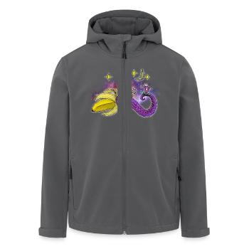 Space Banana - Recycelte Männer Softshell-Jacke von Stanley/Stella - Schwarz - Vorne - AI Model Male 185 light (185cm)