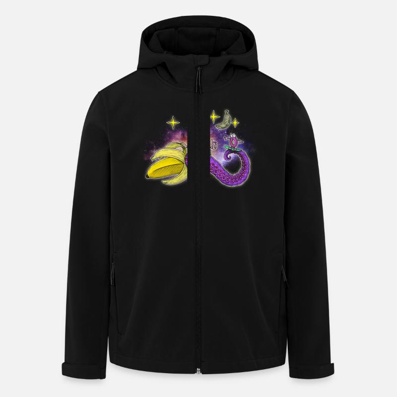 Space Banana - Recycelte Männer Softshell-Jacke von Stanley/Stella - Schwarz