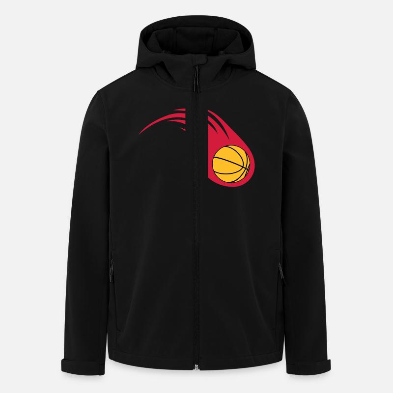boule de feu de basket-ball - Veste softshell homme en polyester recyclé Stanley/Stella - noir