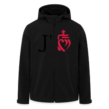 j'aime la vendée - Veste softshell homme en polyester recyclé Stanley/Stella - noir - Devant - AI Model Male 185 light (185cm)