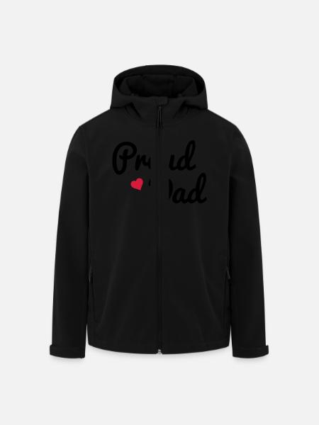 Proud Dad - Recycelte Männer Softshell-Jacke von Stanley/Stella - Schwarz