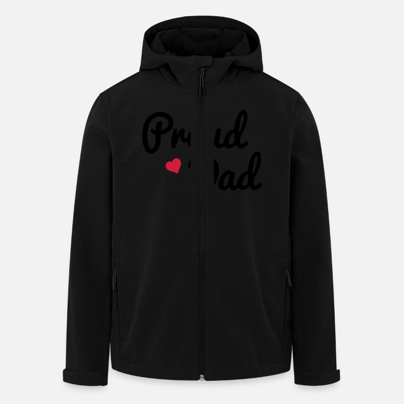 Proud Dad - Recycelte Männer Softshell-Jacke von Stanley/Stella - Schwarz