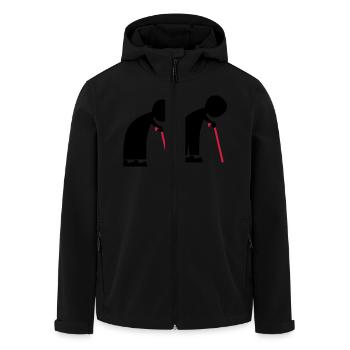alte leute - Recycelte Männer Softshell-Jacke von Stanley/Stella - Schwarz - Vorne - AI Model Male 185 light (185cm)