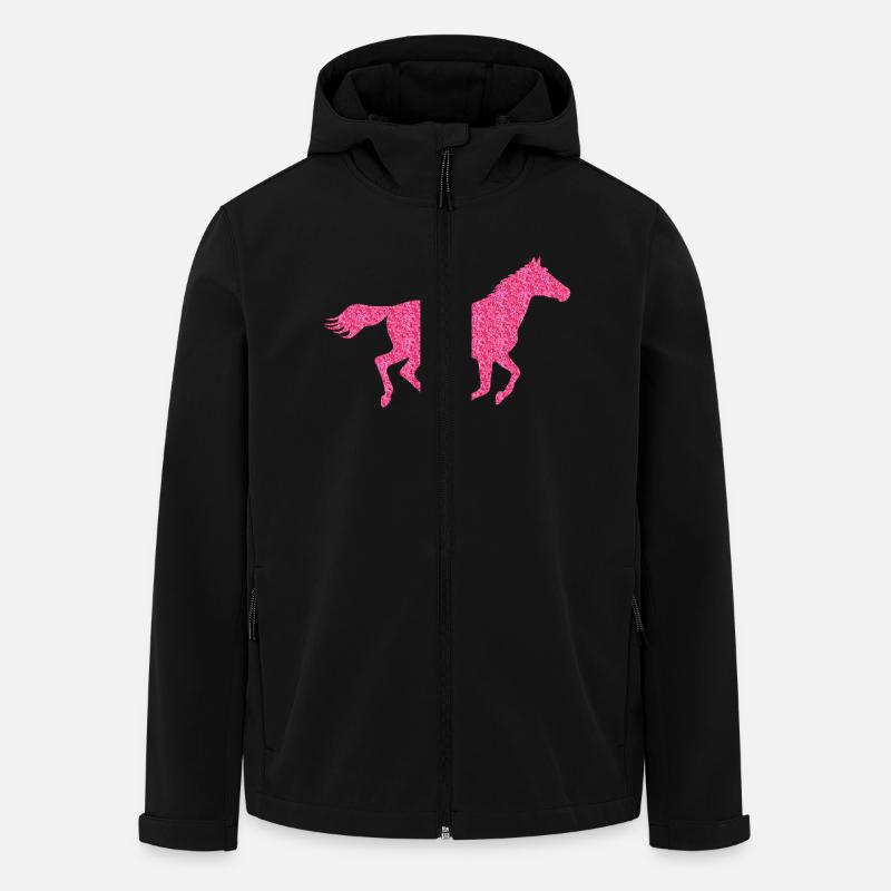 glitter horse glitter hest - Softshelljakke herre i resirkulert polyester Stanley/Stella - svart