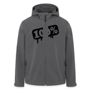 100__f1_ - Men’s Recycled Softshell Jacket by Stanley/Stella - black - Front - AI Model Male 185 light (185cm)