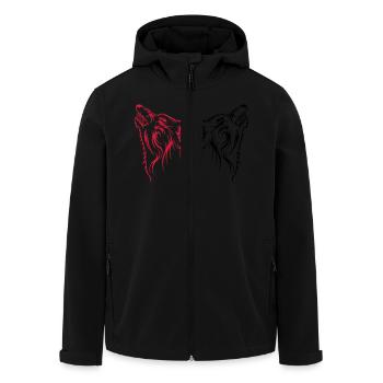 woelfe2 - Recycelte Männer Softshell-Jacke von Stanley/Stella - Schwarz - Vorne - AI Model Male 185 light (185cm)