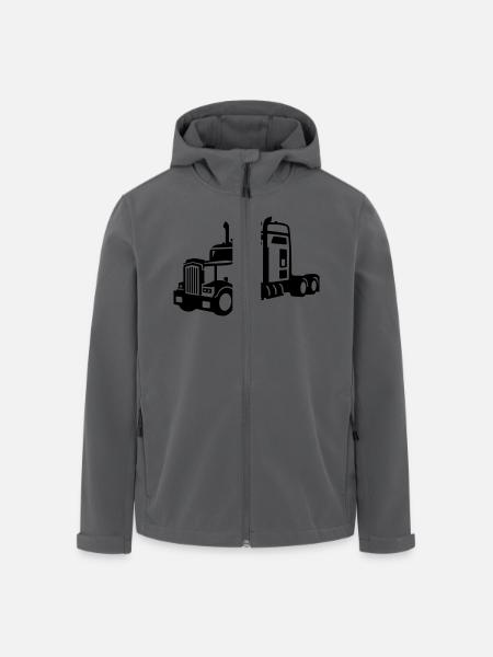 LKW - Recycelte Männer Softshell-Jacke von Stanley/Stella - Schwarz