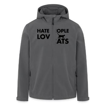 Cat Lover - Veste softshell homme en polyester recyclé Stanley/Stella - noir - Devant - AI Model Male 185 light (185cm)