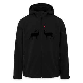 Hirsch - Recycelte Männer Softshell-Jacke von Stanley/Stella - Schwarz - Vorne - AI Model Male 185 light (185cm)