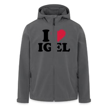 Igel - Recycelte Männer Softshell-Jacke von Stanley/Stella - Schwarz - Vorne - AI Model Male 185 light (185cm)