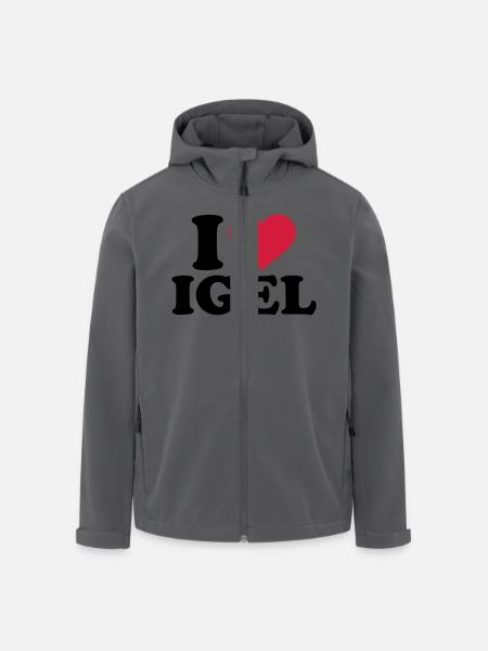 Igel - Recycelte Männer Softshell-Jacke von Stanley/Stella - Schwarz