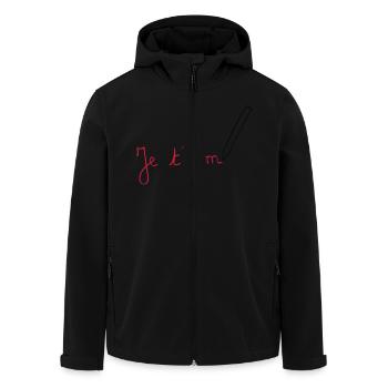 Love / Amour / Liebe Valentine's Day Valentinstag - Men’s Recycled Softshell Jacket by Stanley/Stella - black - Front - AI Model Male 185 light (185cm)