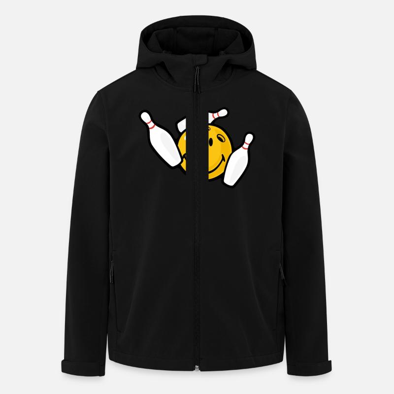 Smiley Pin Bowling - Recycelte Männer Softshell-Jacke von Stanley/Stella - Schwarz