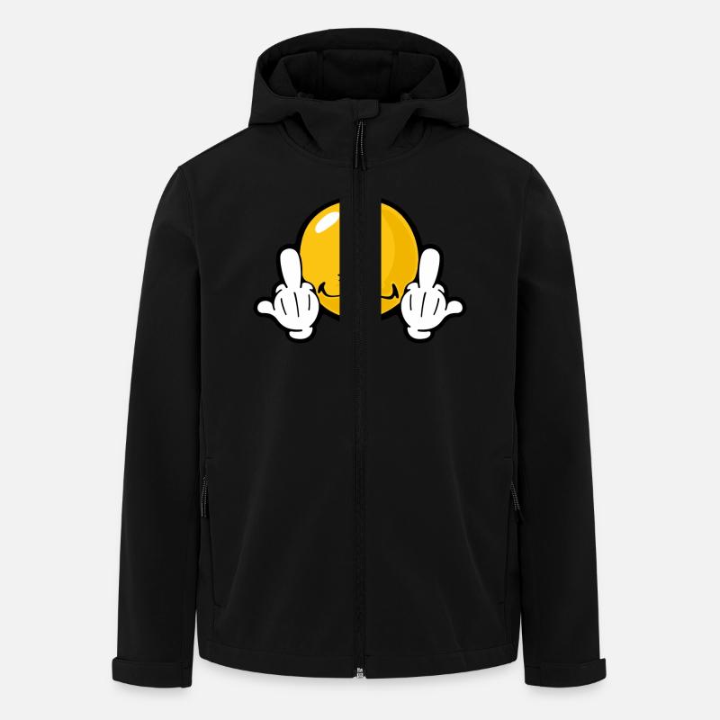 Smiley Anger Obnoxious - Recycelte Männer Softshell-Jacke von Stanley/Stella - Schwarz