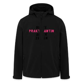 Praktikant Praktikantin Praktikum Kollege Büro - Recycelte Männer Softshell-Jacke von Stanley/Stella - Schwarz - Vorne - AI Model Male 185 light (185cm)